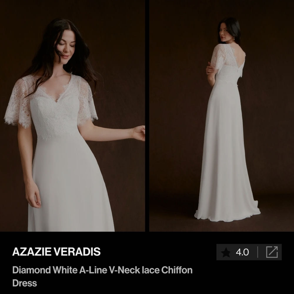 Azazie Bridal Dress White Brand New